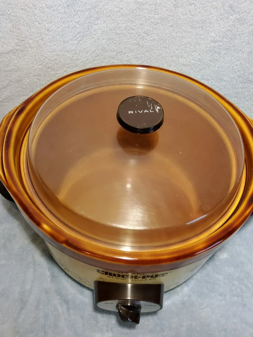 Vintage Rival Crock Pot 5 Quart Model 3350/2 Plastic Lid **Tested Working**